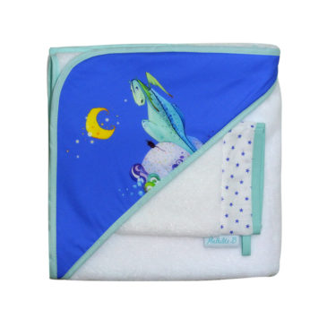 sortie de bain bébé en fibre de bambou Mathilde.B. Made in France