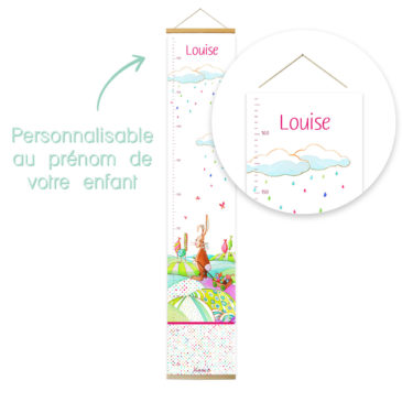 Toise murale personnalisable Mathilde.B. Fabrication Francaise